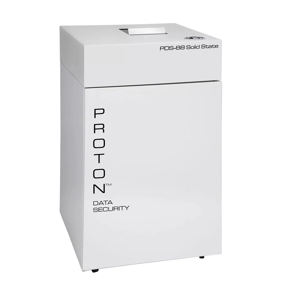 Proton PDS-88 solid state media shredder with media flap and i-control panel